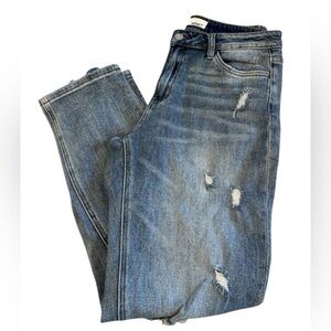 Vervet Jeans Women’s Sz 28 Distressed Medium Wash Straight Leg Denim High Waist